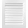 Ekena Millwork Vertical Surface Mount PVC Gable Vent: Functional, w/ 3-1/2"W x 1"P Standard Frame, 28"W x 32"H GVPVE28X3201SF